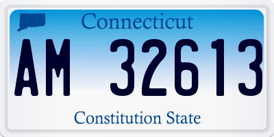 CT license plate AM32613