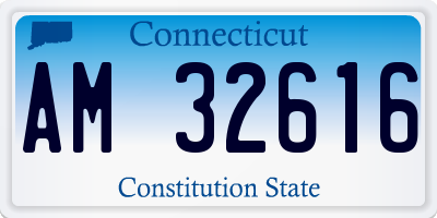 CT license plate AM32616
