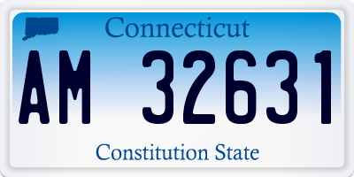 CT license plate AM32631