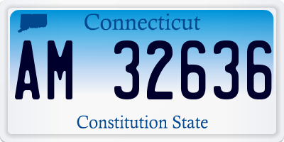 CT license plate AM32636