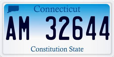 CT license plate AM32644