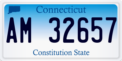 CT license plate AM32657