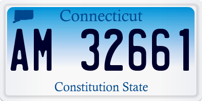 CT license plate AM32661