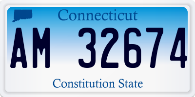 CT license plate AM32674