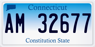 CT license plate AM32677