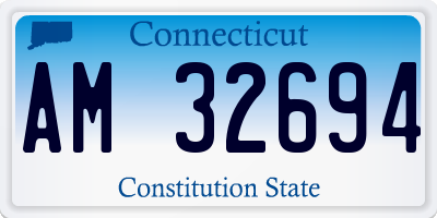 CT license plate AM32694