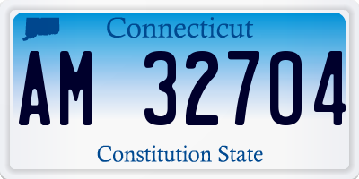 CT license plate AM32704