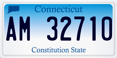 CT license plate AM32710