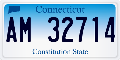 CT license plate AM32714