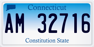 CT license plate AM32716