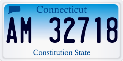 CT license plate AM32718