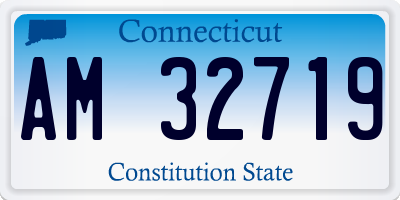 CT license plate AM32719
