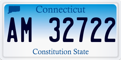 CT license plate AM32722
