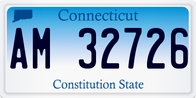 CT license plate AM32726