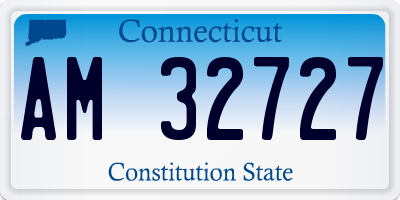 CT license plate AM32727
