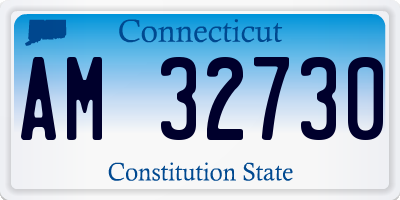 CT license plate AM32730