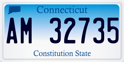 CT license plate AM32735