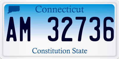 CT license plate AM32736