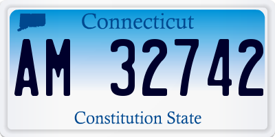 CT license plate AM32742
