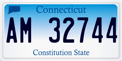 CT license plate AM32744