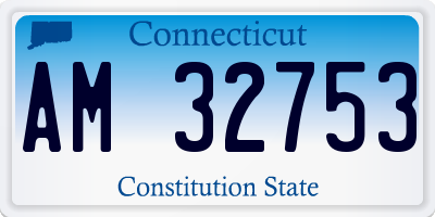 CT license plate AM32753