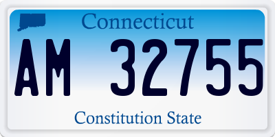 CT license plate AM32755