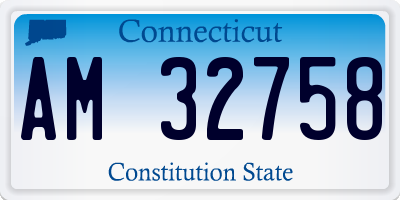 CT license plate AM32758