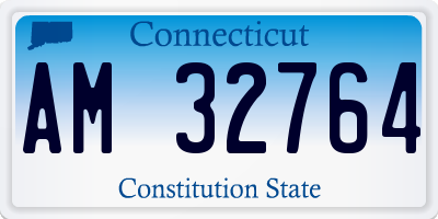 CT license plate AM32764