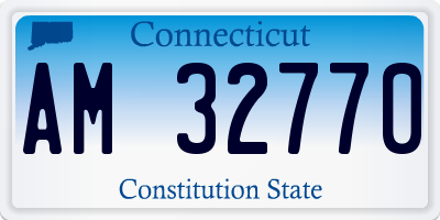 CT license plate AM32770