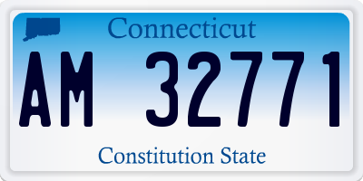 CT license plate AM32771