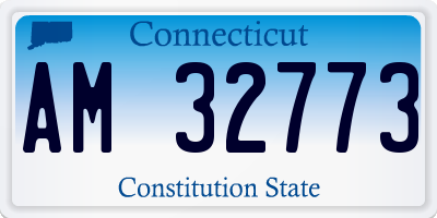 CT license plate AM32773