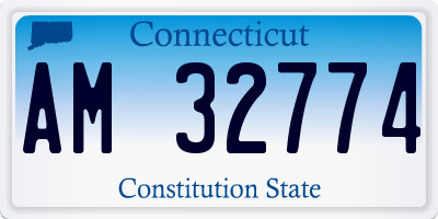CT license plate AM32774