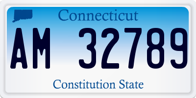 CT license plate AM32789