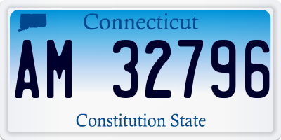 CT license plate AM32796