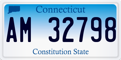 CT license plate AM32798