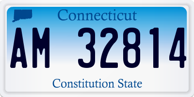 CT license plate AM32814
