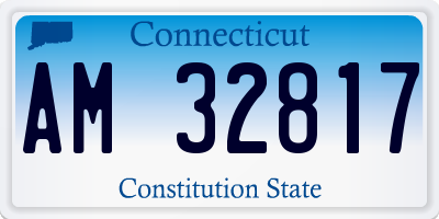 CT license plate AM32817