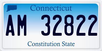 CT license plate AM32822