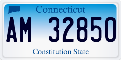 CT license plate AM32850