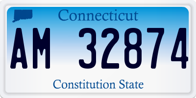 CT license plate AM32874