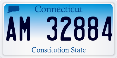 CT license plate AM32884