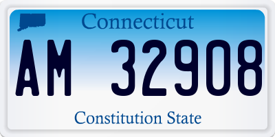 CT license plate AM32908