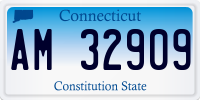 CT license plate AM32909
