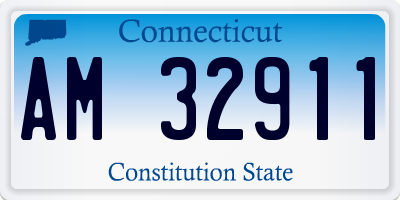 CT license plate AM32911