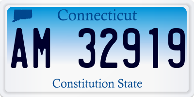 CT license plate AM32919