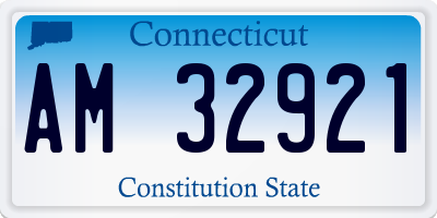 CT license plate AM32921
