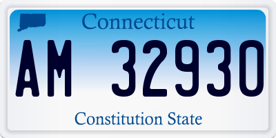 CT license plate AM32930