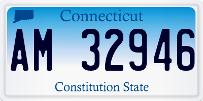 CT license plate AM32946