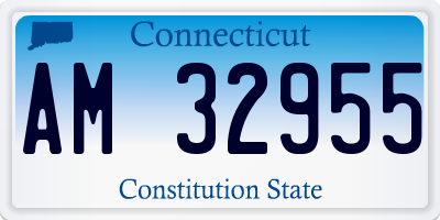 CT license plate AM32955
