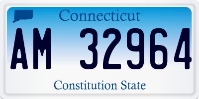 CT license plate AM32964